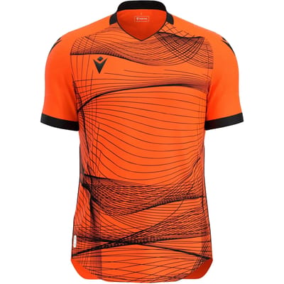Macron Wyvern Eco Shirt Korte Mouw Heren - Oranje / Zwart | Maat: 3XL