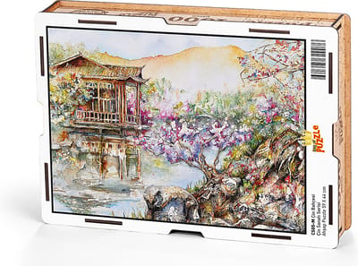 Houten Puzzel | Chinese tuin - Houten Legpuzzel - 1000 Stukjes - 44 x 59 cm