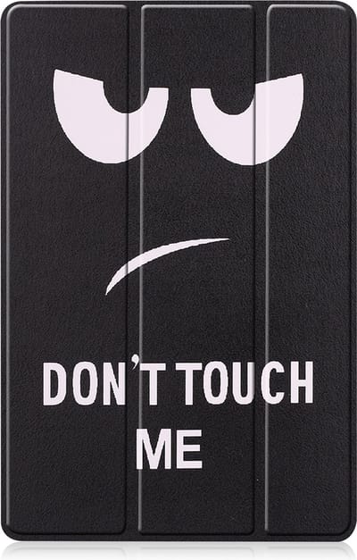 Hoesje - Geschikt voor Samsung Galaxy Tab S8 - Dun & Stevig - Trifold Bookcase - Hard Cover - Hardcover Book Case - Tablet Hoes - Don't Touch Me