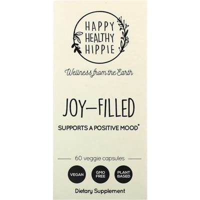 Happy Healthy Hippie, rempli de joie, favorise une humeur positive, 60 capsules végétariennes
