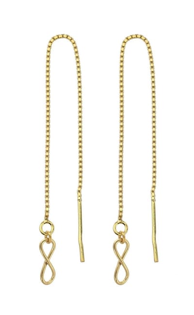 ARLIZI 1854 Doortrekoorbellen infinity symbool - verguld - 6 cm