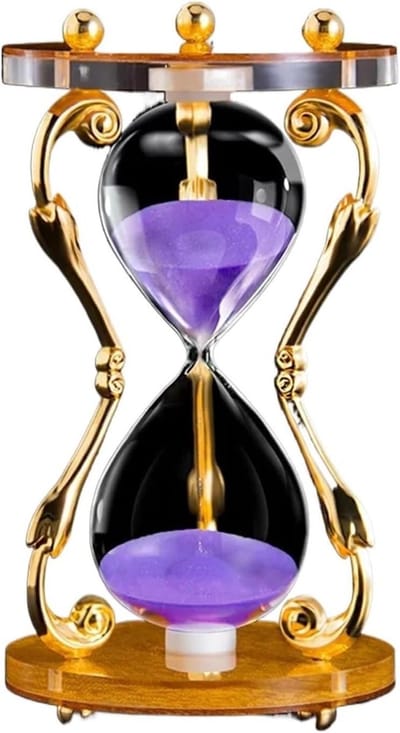 Zandloper Timer - Vintage Zandloper - Tijd Meten - Metalen Frame - 30 Minuten - Kleur 3