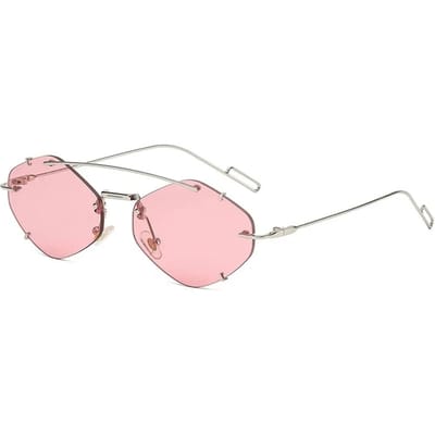 Klassieke Zeshoekige Zonnebril Klassieke Stijl Randloze Zonnebril Stijlvol 2000s Tinten Stijlvolle Y2K Accessoires UV400 Bescherming Bescherming Oogbescherming