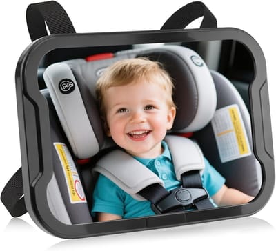 360° Achteruitkijkspiegel voor Baby's - Verstelbare, Schokbestendige Spiegels voor Auto's en SUV's met Hoge Definitie en Veiligheidsontwerp