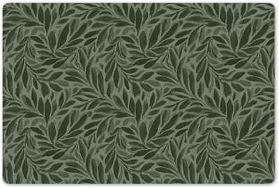 Placemats 45x30 cm - Placemat kunststof - 1 stuk - Bladeren - Organisch - Groen - Borden onderleggers - Decoratie voor op tafel - Keuken tafeldecoratie accessoires - Vinyl onderlegger - Tafelversiering