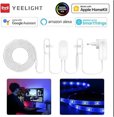 Slimme RGB LED Strip Licht met 16 Miljoen Kleuren, WiFi Gecontroleerd, Compatibel met Alexa en Google Assistant