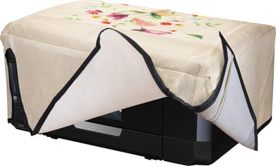 kwmobile linnen hoes geschikt voor Epson Expression Premium XP-830 cover - Printer beschermhoes - Bloemenboeket in aquarel design