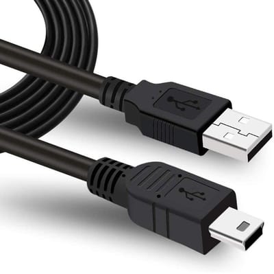Oplader- en Datakabel geschikt voor TI-84 en TI-89 – Mini USB naar USB – Geschikt voor Texas Instruments Rekenmachines - 1,5 meter - zwart