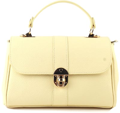 Giuliano lederen handtas Alejandra - Dames - Made in Italy - Zachtgeel