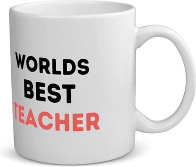 Akyol - worlds best teacher koffiemok - theemok - Docent - de beste leraar/lerares - juf - meester - verjaardagscadeau - verjaardag - cadeau - afscheidscadeau - geschenk - leuke cadeau - kado - gift - juffendag - meesterdag - 350 ML inhoud
