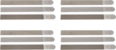 Gitaar Moer Vijlen - Reparatie Tool Kit - Snaarinstrument Onderhoud - Roestwerend Materiaal - 12 Stuks - Zilver