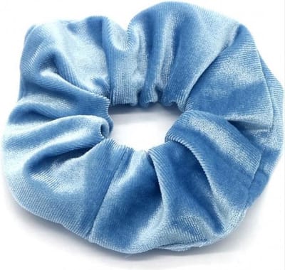 Scoby - Scrunchie - Fluwelen Scrunchie - Haarelastiek - Hair Accessory - Froesel - Elastiek - Lichtblauw