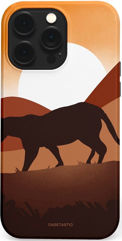 Casetastic Hoesje Geschikt voor Apple iPhone 14 Pro Max Magsafe - Stijlvolle Beschermende Duo-layer Case - Zonsondergang Safari