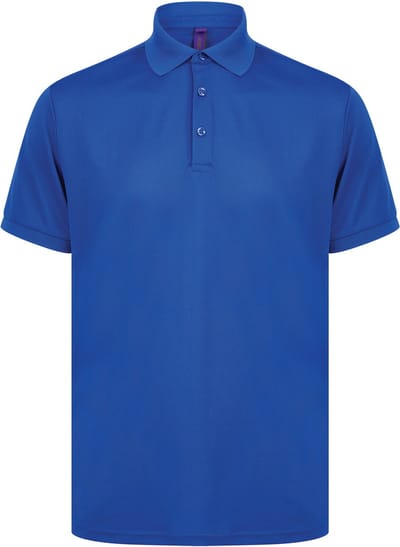 Henbury Herenpolo in gerecycleerd polyester H465 - Royal - M