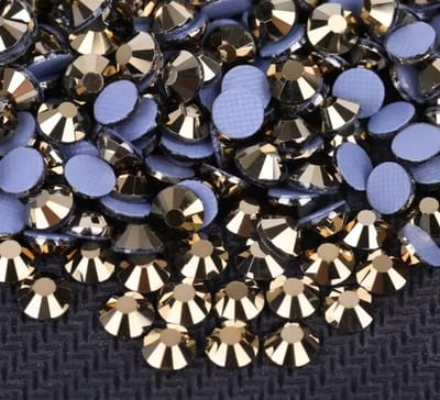 BamBella® - SS10 - Goudkleurig Bruin - Hotfix strass Steentjes - 1440 stuks - strass stenen glitters nail art kleding versieren