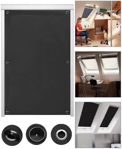 ANMI-Draagbare verduisteringsgordijnen - met zuignappen - 29,9" x 36,6" - boren niet nodig - tijdelijke gordijnen - voor reizen, slaapkamer, kinderkamer, slaapzaal, camper, dakraam