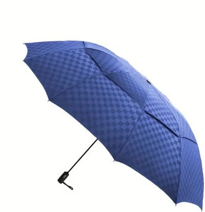 Livano Moderne Golf Paraplu - Stormparaplu - Opvouwbaar - Windproof - Stormproef - UV Bescherming - Umbrella - Draagbaar - Blauw