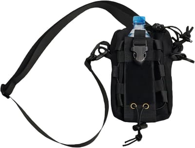 Heuptas Waterfles - Fietstas Telefoonhouder - Wandelen en Sporten - Universele Smartphone Houder - 17 x 10 cm - Zwart