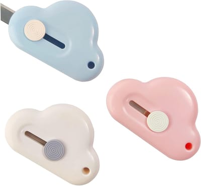 Compacte Mini Pocket Knife Set van 3 Stuks - Veiligheidsmes voor Papier, Knutselen en Kantoorbenodigdheden