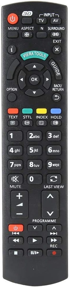 Allecto - TV Afstandsbediening - Vervangend model - Zwart - Geschikt voor meerdere N2QAYB nummers - Ideaal voor thuisgebruik - Gebruiksgemak gegara...