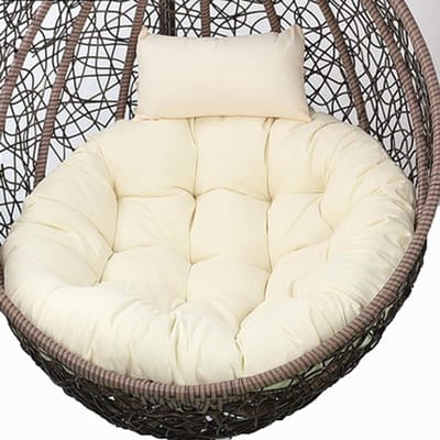 Hangstoel Kussen - Rond Kussen - Buiten Ontspannen - Extra Dikke Vulling - 120 cm Diameter - Beige