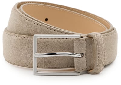 DTCH.FIT Herenriem Suède Bobby - Riem Taupe - Pantalon & Jeans Broekriem - Riemmaat 85cm - Totale lengte 100cm