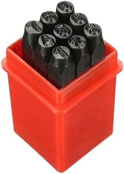 Letter Stempel Set - Alfabet Markering Tool - Handgemaakte Kunst - Gehard Staal - 3-8mm - Zwart