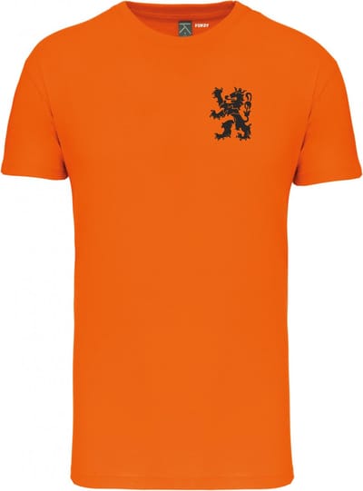 T-shirt Holland Leeuw Klein Zwart | Koningsdag kleding | Oranje Shirt | Oranje | maat XS