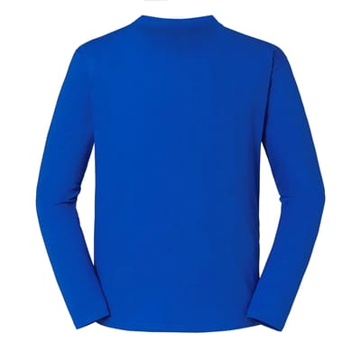 Fruit of the Loom Heren Iconic T-shirt met lange mouwen (Koningsblauw)