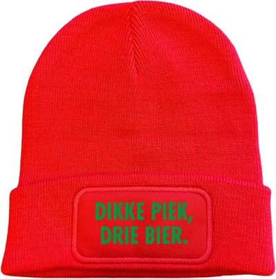 Foute kerstmuts wintermuts rood - Dikke piek, drie bier - soBAD. | Kerstmis soBAD. muts | kerstmutsen volwassenen | kerstmuts volwassen | Warme rode muts voor volwassenen | Heren en Dames Beanie