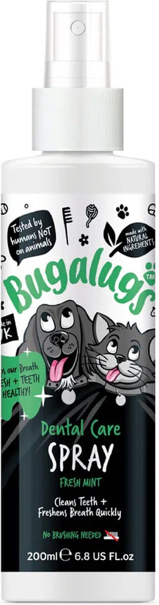 Bugalugs tandverzorgingsspray - Dierentandenpasta - Voor honden en katten - Tandverzorging - Mondverzorging hond - Fresh mint