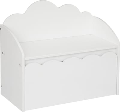 Atmosphera Kids Zoete wolk speelgoedkist / kinderbank - Opberger - Wit