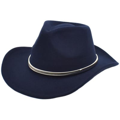 Chapeau de Cowboy Hommes et Femmes Chapeau en Tissu Doux Bord Relevable Chapeau Jazz Chapeau de Voyage au Coucher du Soleil Chapeau de Plage Chapeau de Chevalier Chapeau de Cowboy Sombrero M55-58cm blue