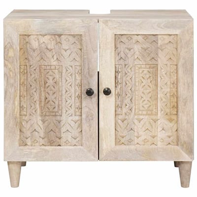 vidaXL - Badkamerkast - Wandgemonteerd - met - opslag - Wit - 62 - x - 33 - x - 58 - cm