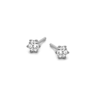 New Bling 9NB-0581 Zilveren oorknoppen Dames - Zirkonia - Chaton - 3 mm - Zilverkleurig