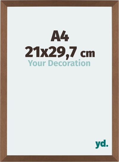 Your Decoration - Fotolijst A4 21x 29,7 cm - MDF - Koper Decor - Mura