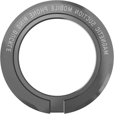 Verwijderbare Magnetische Telefoonringhouder voor Mobiele Telefoons - Sterke Grip en Stand voor Handen, Geschikt voor MagSafe Accessoires in Donkergrijs