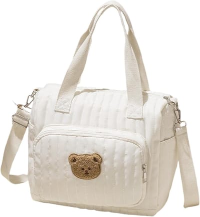 Luiertas Beer - Schouderopslag Organizer - Baby Benodigdheden - Verstelbare Schouderriem - 25 x 28 x 8 cm - Blauw