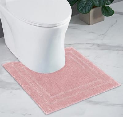 SnelShoppen - Decomira Badmat Antislip 45x45cm Roze | Super Absorberend en Machinewasbaar | Ideaal voor Badkamer, Douche, Bad of WC