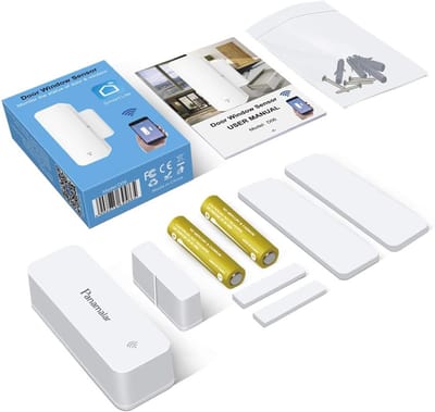 Panamalar Deurruit WiFi Sensor Smart Alert – Deur & Raam Sensor – Draadloze Beveiliging – Compatibel met Alexa & Google Home