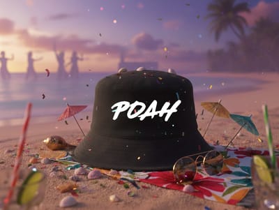 Poah Bucket Hat | Black | Maat XL