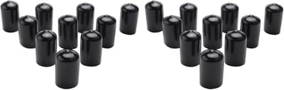 Rubberen Eindkapjes - Beschermdoppen - Meubels Beschermen - Flexibel Materiaal - 16 mm Binnendiameter - Zwart