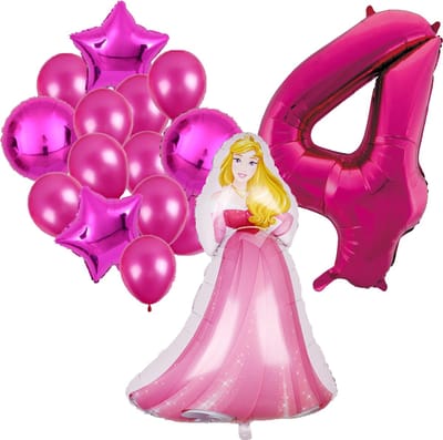 Doornroosje ballonnen pakket - 108x69cm - Folie Ballon - Prinses - Themafeest - 4 jaar - Verjaardag - Ballonnen - Versiering - Helium ballon