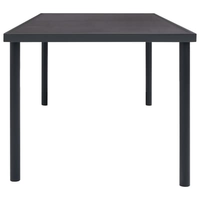 vidaXL - Tuintafel - 150x90x74 - cm - staal - antracietkleurig