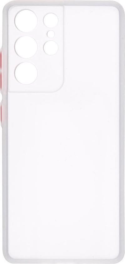 Shop4 - Samsung Galaxy S21 Ultra Hoesje - Harde Back Case Transparant Wit