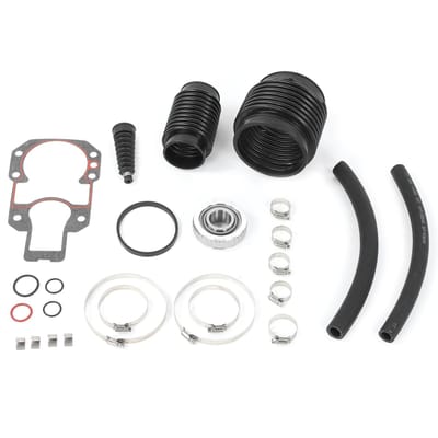 Kit de réparation de soufflets de tableau arrière pour hors-bord 30803097T1 Convient pour Mercruiser Alpha One Gen 1 19771990 black