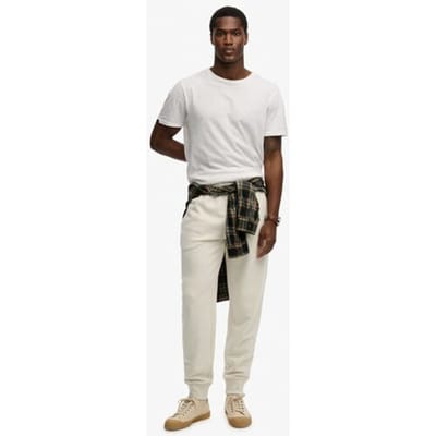 Superdry Essential Logo Half Brushed Joggingbroek Crème Grootte: XL