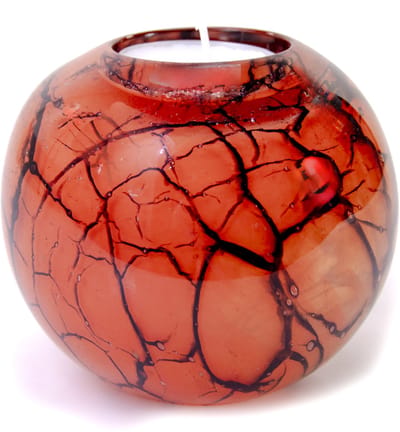 Loranto - Mini Urn Waxinelichthouder Oranje - Kleine Urn - Mini urn