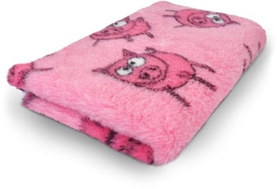 Vet Bed - Farm Animals - Pinky Piglet - Antislip Hondenmat - 100 x 75 cm - Waterafstotend - Latex Antislip - Benchmat Hond - Hondendeken - Hondenkleed - Machinewasbaar