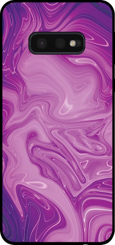 Smartphonica Telefoonhoesje voor Samsung Galaxy S10E met marmer opdruk - TPU backcover case marble design - Paars geschikt voor Samsung Galaxy S10E